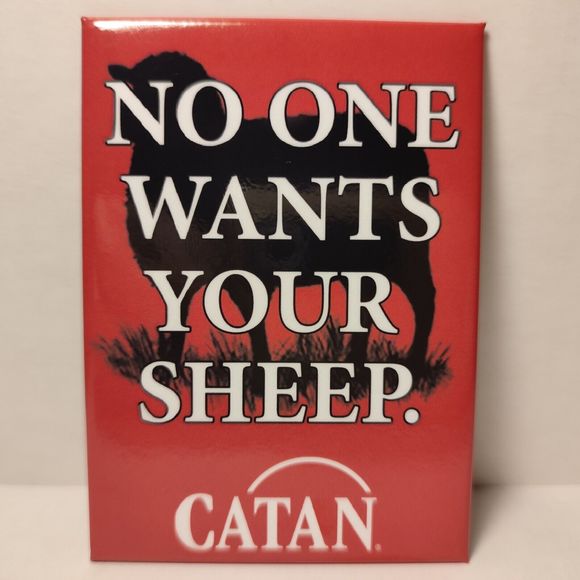 Catan No One Wants Your Sheep Fridge Magnet Board Game Kitchen Decor - Picture 1 of 3